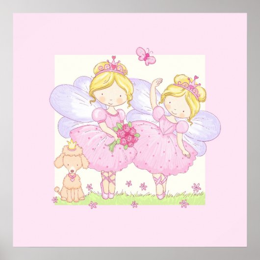 Ballet Feen mit Poodle Poster (Vorne)