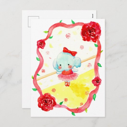 ballet feiertagspostkarte (Vorne/Hinten)