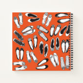 Ballet Flats Orange Spiral Notebook Notizbuch (Rückseite)