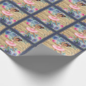 Ballet Floral Sheet Music Ballerina Pink Tutu Geschenkpapier (Ecke)