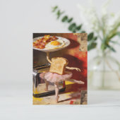 ballet for breakfast surreal postkarte (Stehend Vorderseite)