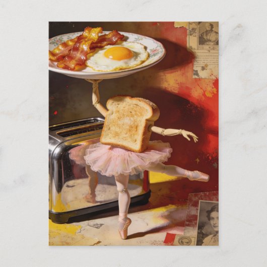 ballet for breakfast surreal postkarte (Vorderseite)