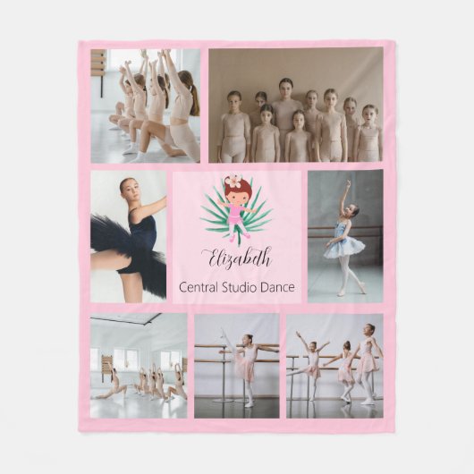 Ballet Foto Collage Fleecedecke (Vorderseite)