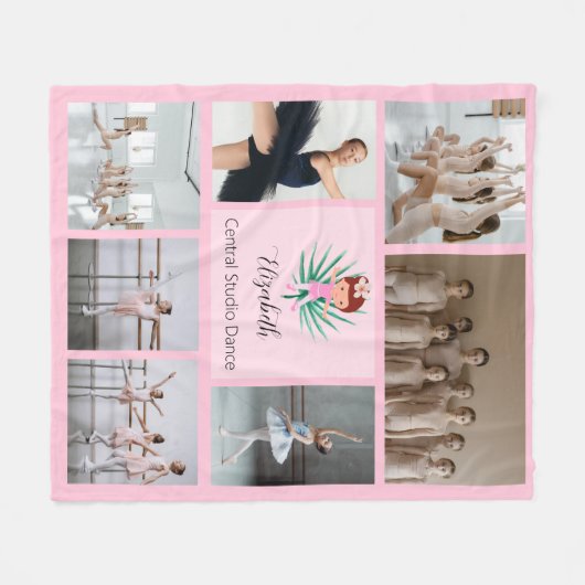 Ballet Foto Collage Fleecedecke (Vorderseite (Horizontal))