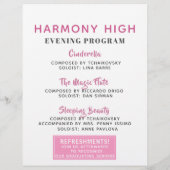 Ballet für Schultänze Erwägung Flyer und Programm (Hinten)