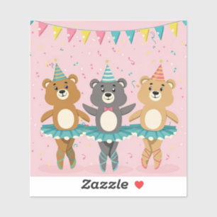 Ballet Geburtstag Aufkleber