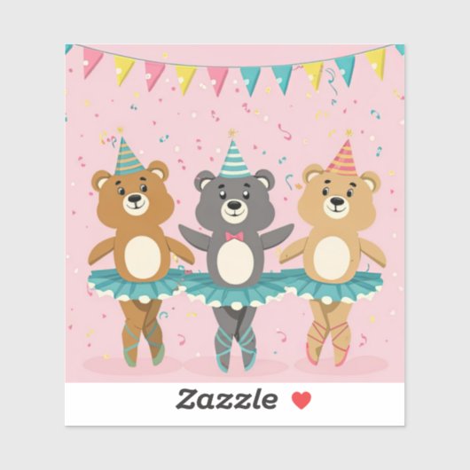 Ballet Geburtstag Aufkleber (Blatt)