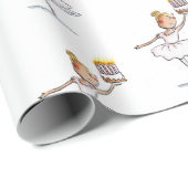 Ballet Geburtstag Geschenkpapier (Rolleneckpunkt)