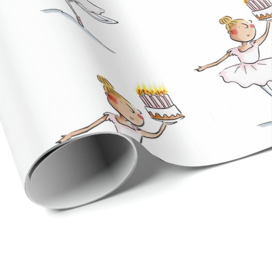 Ballet Geburtstag Geschenkpapier (Rolleneckpunkt)