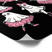 Ballet Ghost Dancer Niedlich Boo Tanzing Halloween Poster (Ecke)