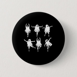 Ballet Ghost Dancer Spooky Tanzlehrer Halloween Button