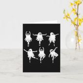 Ballet Ghost Dancer Spooky Tanzlehrer Halloween Karte (Gelbe Blume)
