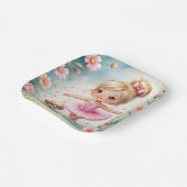 Ballet Girl & Puppy-Party Pappteller (Gewinkelt)