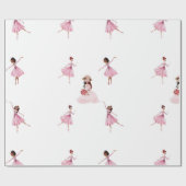 Ballet Girl Wrapping Paper Geschenkpapier (Flach)