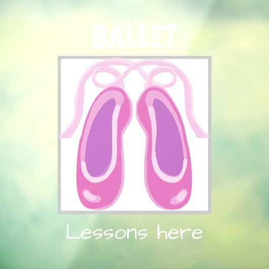 Ballet hier fensteraufkleber (Blatt 3)