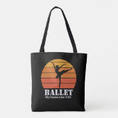 Ballet Hobby Retro Sunset Personalisieren Tasche (Rückseite)