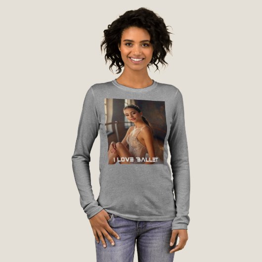 BALLET - I LOVE BALLET Tri-Blend SHIRT (Volle Vorderseite)