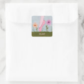 Ballet in Blume Anpassbare Sticker (Tasche)