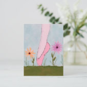Ballet in Blume Postkarte (Stehend Vorderseite)
