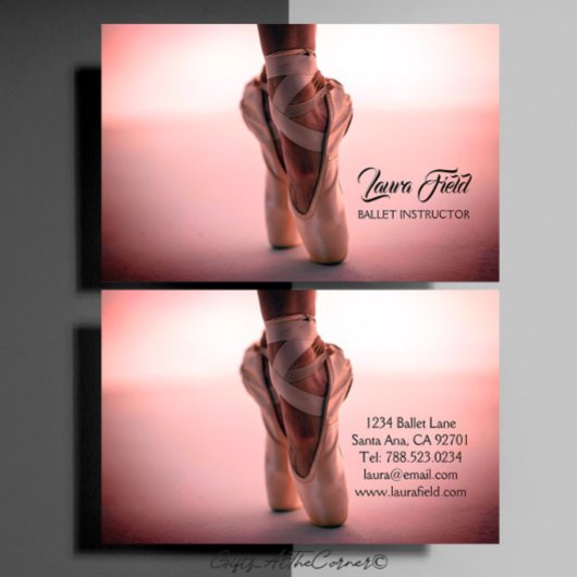 Ballet Instructor Minimalistisch Visitenkarte