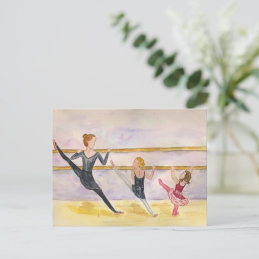 Ballet-Klasse Postkarte (Stehend Vorderseite)