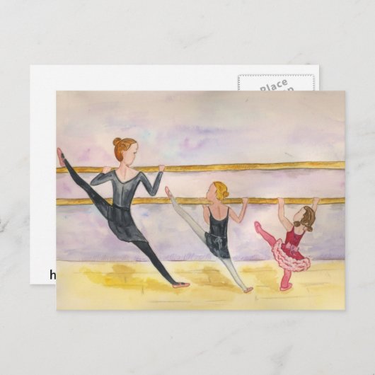 Ballet-Klasse Postkarte (Vorne/Hinten)