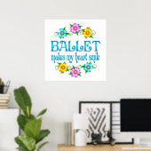 Ballet Lächeln Poster (Heimbüro)