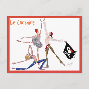 BALLET LE CORSAIRE, GESCHENK FÜR DEN BALLETOMANE POSTKARTE