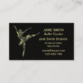 Ballet Lehrer Tanzlehrer Tanzstudio Business Visitenkarte (Vorderseite)