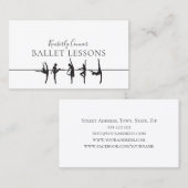Ballet Lektionen Einfache weiße Visitenkarte (Vorne/Hinten)