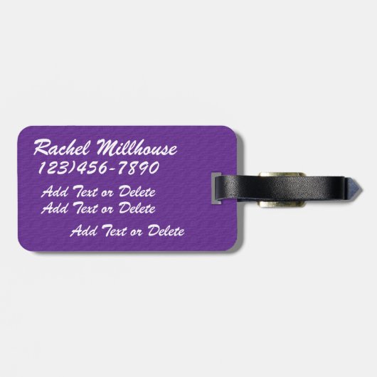 Ballet Luggage Tag - SRF Gepäckanhänger (Rückseite horizontal)