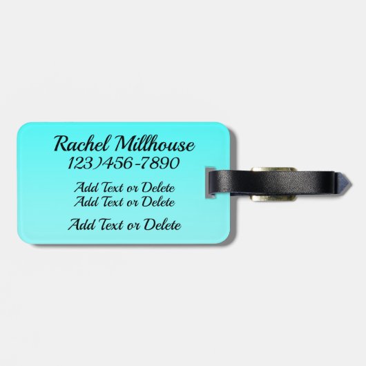 Ballet Lugtag Gepäckanhänger (Rückseite horizontal)