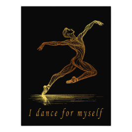 Ballet Male Dancer Line Art - Ich tanze für mich Fotodruck
