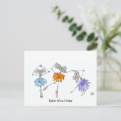 Ballet Mice Critter Postkarte (Stehend Vorderseite)