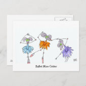 Ballet Mice Critter Postkarte (Vorne/Hinten)