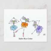 Ballet Mice Critter Postkarte (Vorderseite)