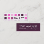 BALLET (Mod-Quadrate) Mini Visitenkarte (Vorne/Hinten)
