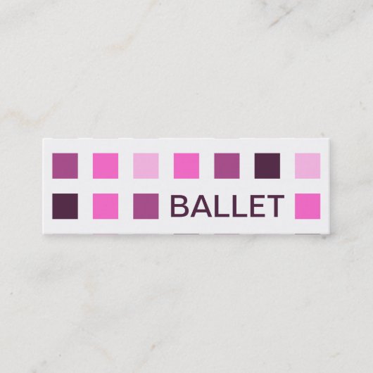 BALLET (Mod-Quadrate) Mini Visitenkarte (Vorderseite)