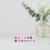 BALLET (Mod-Quadrate) Mini Visitenkarte (Stehend Vorderseite)