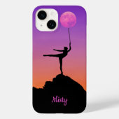 Ballet Moon Balance Personalisierter Name Case-Mate iPhone Hülle (Rückseite)
