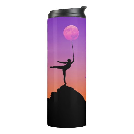 Ballet Moon Balance Personalisierter Name Thermosbecher (Nach links gedreht)