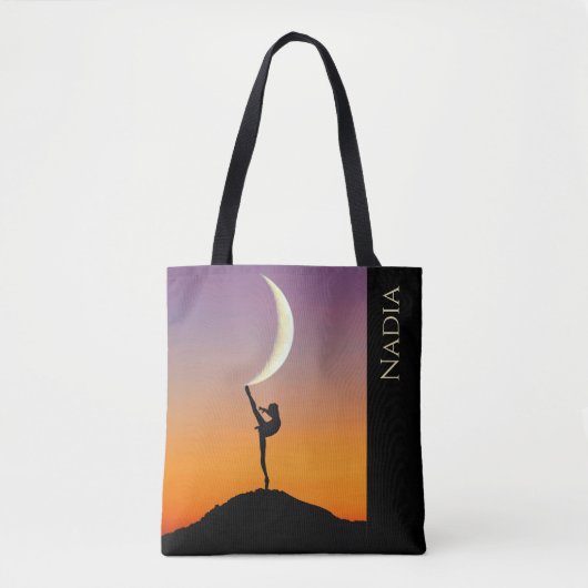 Ballet Moon Dance Personalisierter Name Tasche (Vorderseite)