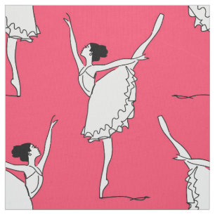 Ballet Muster Rosa Weiß   Tanz Stoff
