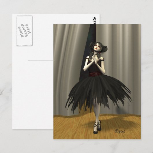 "Ballet Noire" Postkarte (Vorne/Hinten)