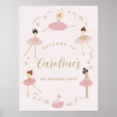 Ballet Partys Welcome Sign ・ Ballerina Poster (Vorne)