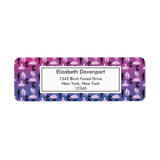 Ballet Pattern auf rosa und blaue Farbe (Vorne)