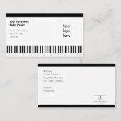 Ballet Pianist für Black Borders & Logos Visitenkarte (Vorne/Hinten)