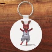 Ballet Pig En Pointe Schlüsselanhänger (Vorderseite)
