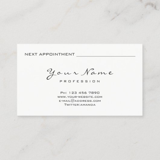 Ballet Pink Makeup Artist Lashes Schönheitssalon Terminkarte (Rückseite)