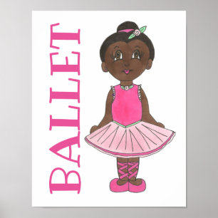 BALLET Pink Tutu Girl Ballerina Tanzstudio Poster